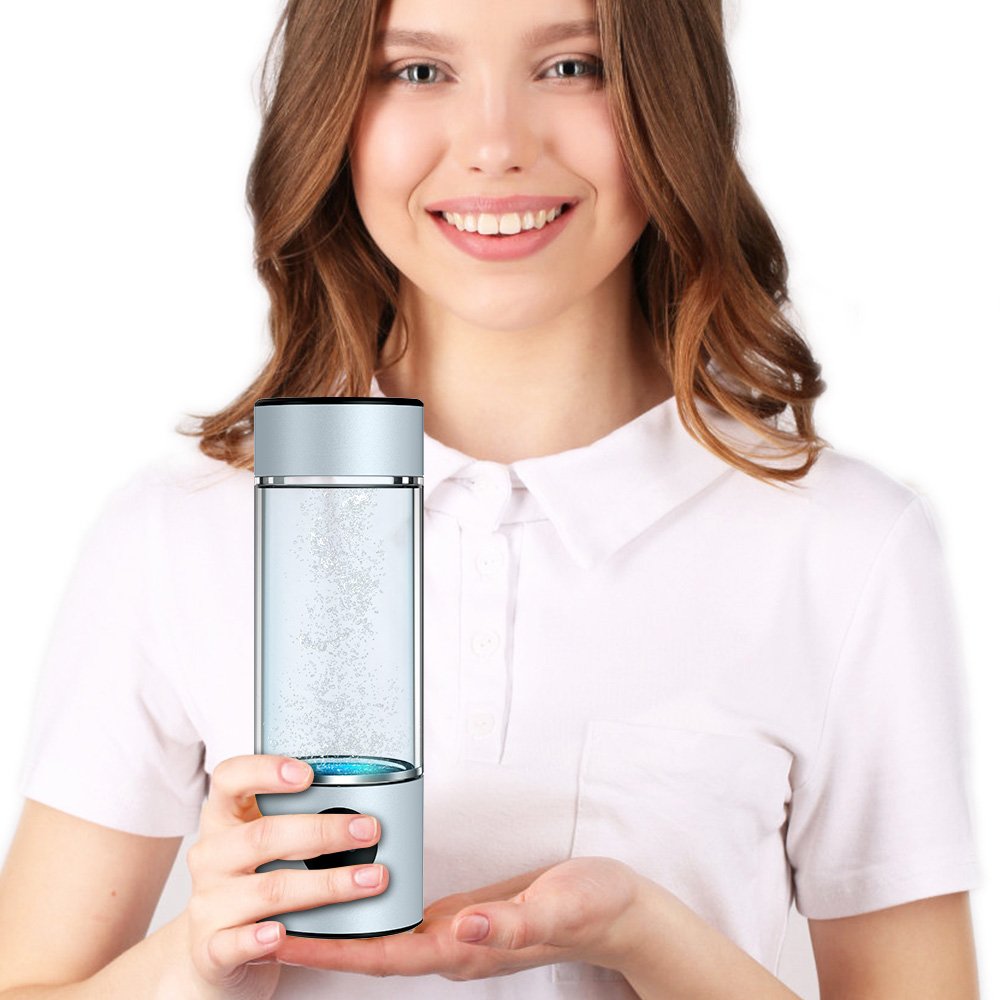 Suyzeko Wholesale New Design 2000mAh 390ml SPE Molecular Hydrogen Water Machine Hydrogen Water Bottle for Elderly Use